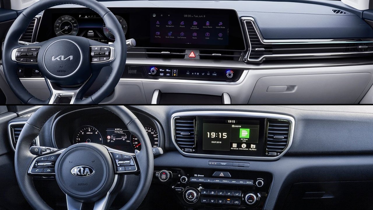 KIA Sportage 2022 - comparativa de diseño