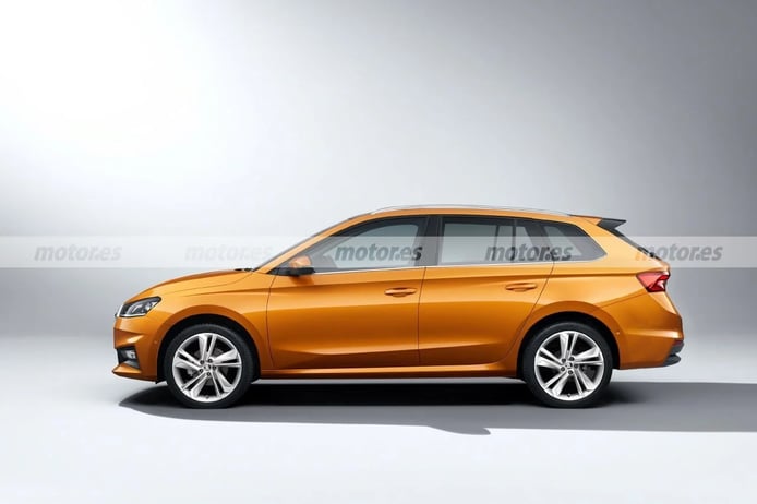 Recreación ilustrativa Skoda Fabia Combi 2022