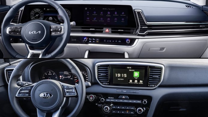 KIA Sportage 2022 - comparativa de diseño