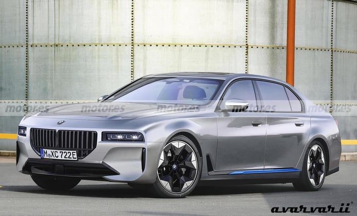 Recreación ilustrativa del futuro BMW i7 2023