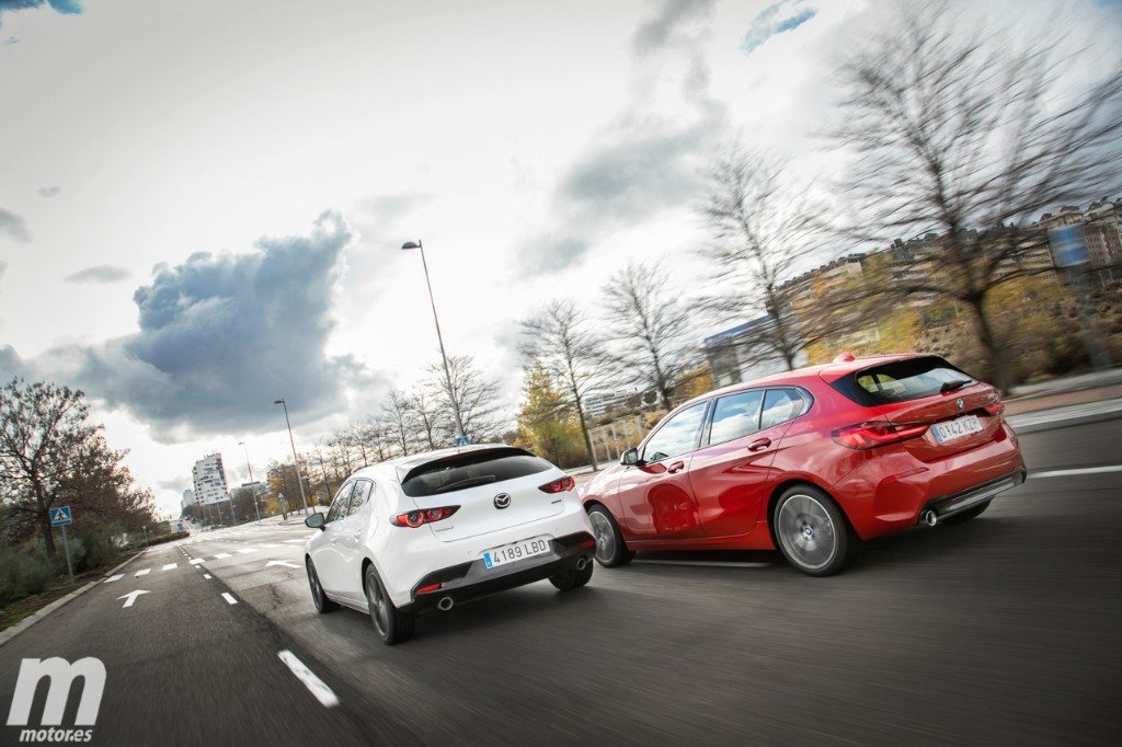 Fotos comparativa Mazda3 vs BMW Serie 1