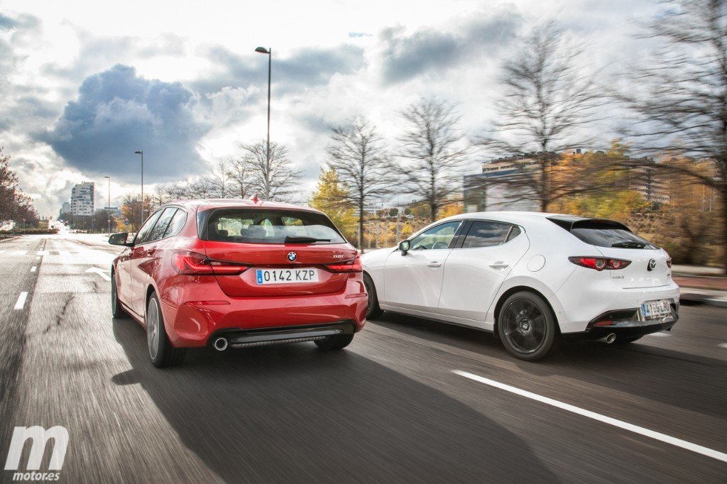 Fotos comparativa Mazda3 vs BMW Serie 1