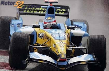 Alonso cuenta su estrategia durante la lluvia