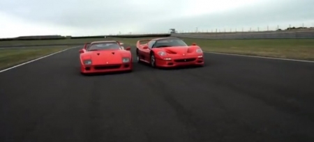 Ferrari F40 y Ferrari F50, duelo cara a cara en circuito