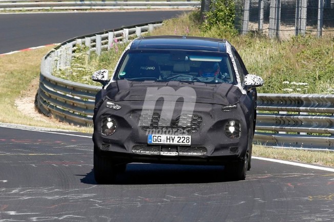 Hyundai Santa Fe 2018 - foto espía frontal Hyundai Santa Fe 2018 - foto espía frontal