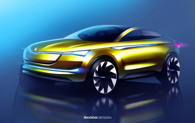 Skoda Vision E Concept - boceto Skoda Vision E Concept - boceto