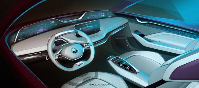Skoda Vision E Concept - boceto Skoda Vision E Concept - boceto