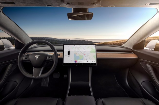 Tesla Model 3 - interior Tesla Model 3 - interior
