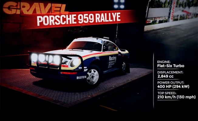 Gravel Porsche 959 Rally Gravel Porsche 959 Rally