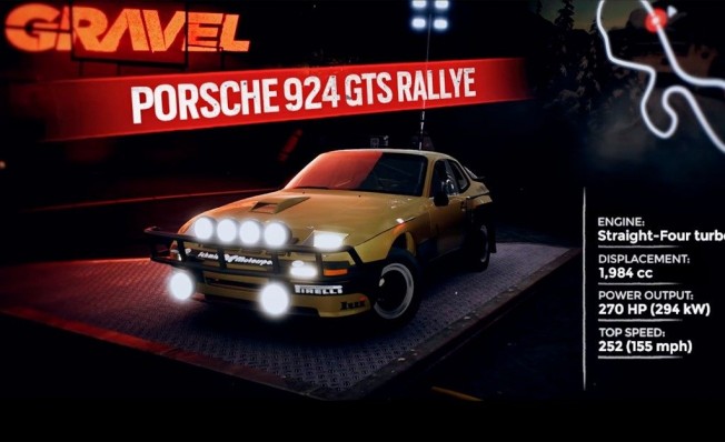 Gravel Porsche 924 GTS Rally Gravel Porsche 924 GTS Rally