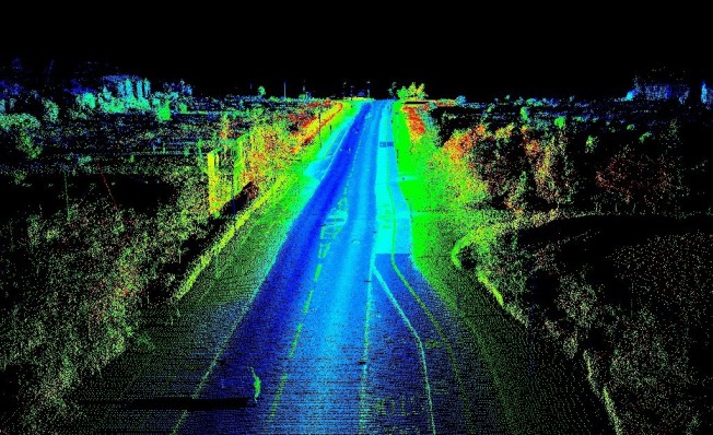 Imagen generada por un escáner LIDAR Imagen generada por un escáner LIDAR