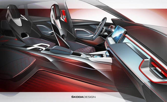 Skoda Vision RS - adelanto del interior Skoda Vision RS - adelanto del interior