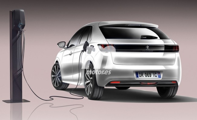 Recreación del Peugeot 208 eléctrico Recreación del Peugeot 208 eléctrico