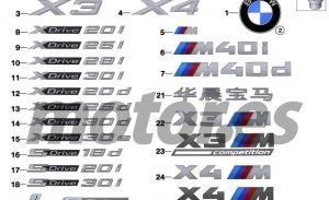 Una filtración desvela los emblemas de los nuevos BMW X3 M y X4 M Competition