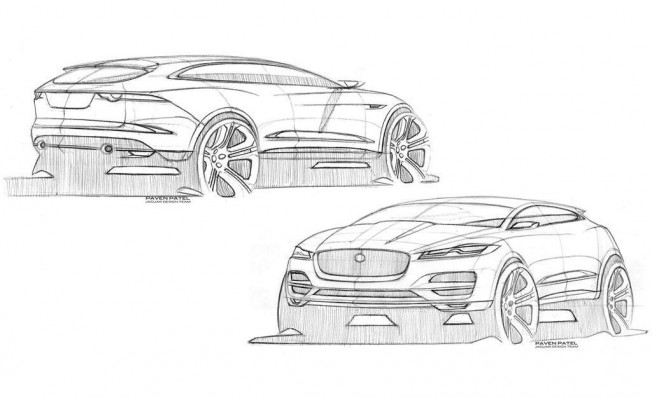Boceto del Jaguar F-Pace Boceto del Jaguar F-Pace