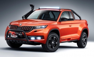 El Skoda Kodiaq se transforma en un pick-up y recibe el nombre de Mountiaq