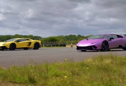 Drag race: Lamborghini Aventador SV vs. Huracán Performante