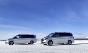 Mercedes explica los ensayos de frío extremo del nuevo eléctrico EQV en Suecia