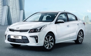 Rusia - Febrero 2020: El Kia Rio obtiene un excelente resultado