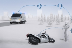 Bosch presenta la llamada de emergencia eCall para motos