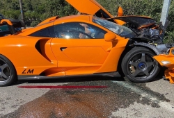 Adrián Sutil estrella su McLaren Senna LM cerca de Mónaco