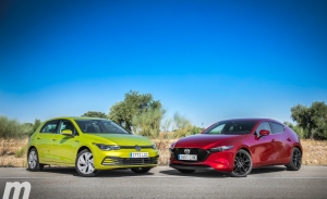 Comparativa Volkswagen Golf 8 vs Mazda3, duelo en la cumbre (con vídeo)