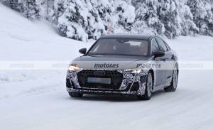 Los prototipos del Audi A8 Facelift 2022, cazados en las pruebas de invierno en Suecia