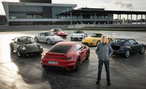 Cinco generaciones del Porsche 911 Turbo se juntan en vídeo en el circuito de Hockenheim