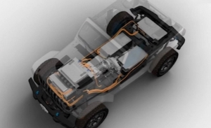 La extraña configuración mecánica del futuro Jeep Wrangler eléctrico al descubierto