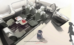 Nuevo boceto adelanta soluciones prácticas del nuevo Volkswagen Multivan 2022