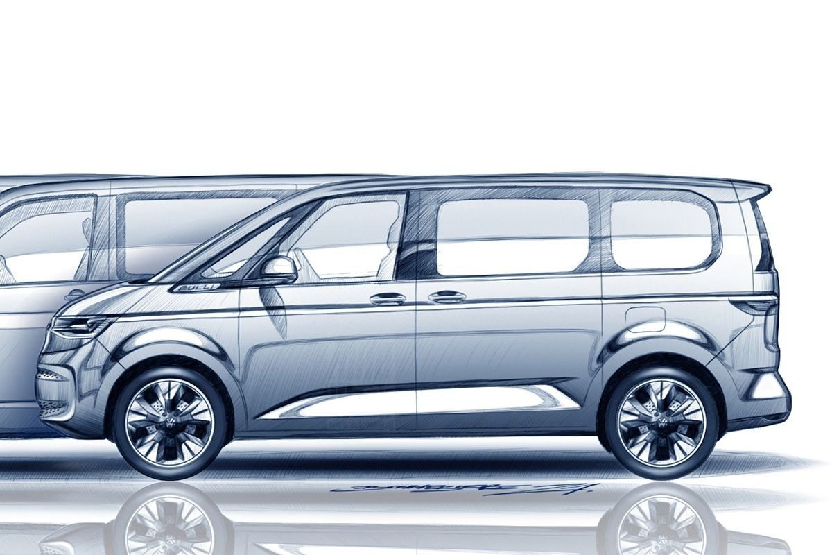 Boceto del Volkswagen Multivan 2022