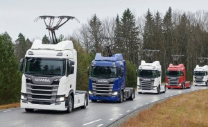 Continental y Siemens trabajan en pantógrafos para "eHighways" o autopistas con cables eléctricos en altura para camiones
