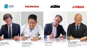Piaggio, Honda, Yamaha y KTM unirán fuerzas en materia de baterías intercambiables para motos y otros vehículos ligeros