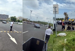 Un BYD Han se vuelve loco y atemoriza a todo el mundo en un aparcamiento... pero tiene 'truco'