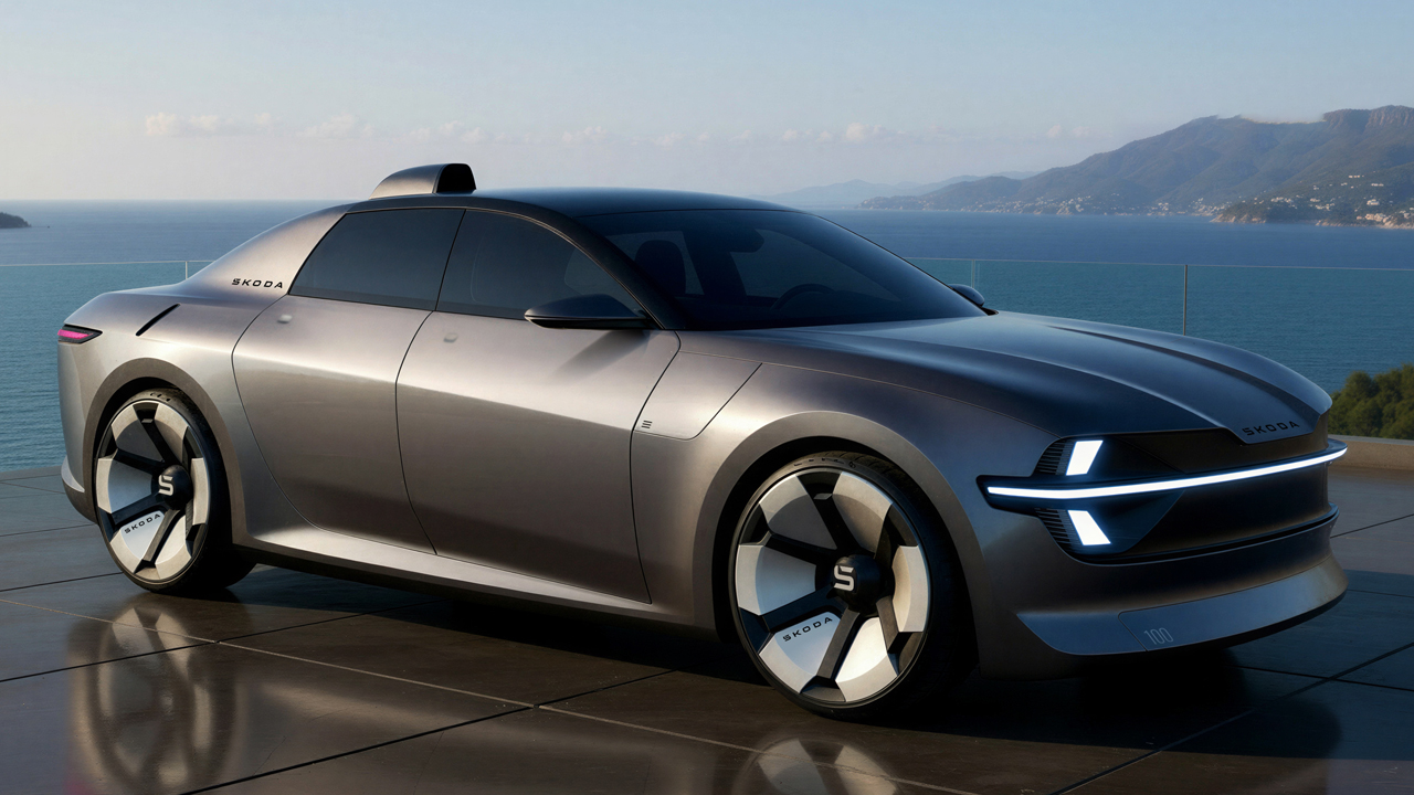 Estos bocetos del Skoda 100 Concept sacuden internet, el Superb entra en otra era y desearás que sea real