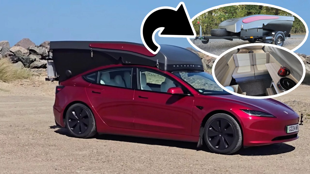 De techo plegable fallido para el Tesla Model 3 a mini caravana, lujo en 8 metros cuadrados