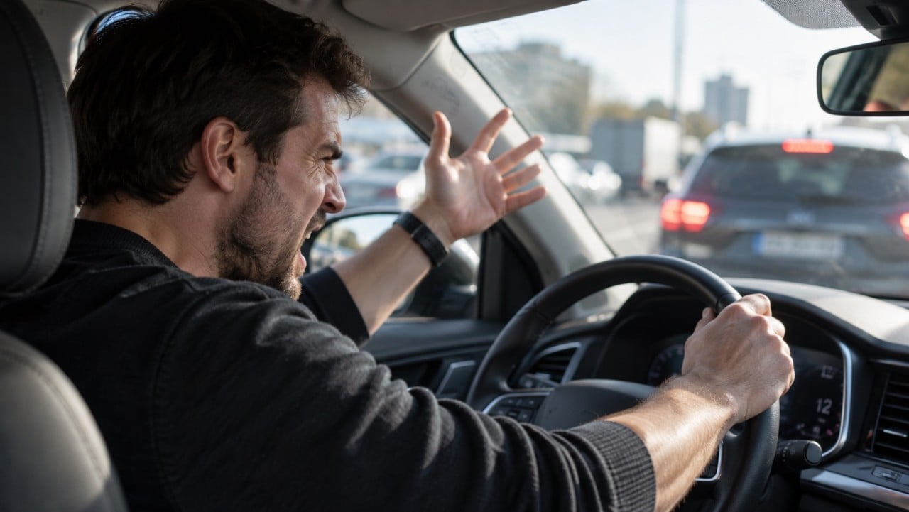 Un estudio descubre qué ocurre cuando conduces enfadado y estás a punto de chocar